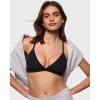 image:imageINLYRIC Womens Inbarely Soft Triangle Racerback Bralette  No Padding Unlined No Underwire Comfort Everyday Plunge BraletteBlack