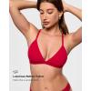image:imageINLYRIC Womens Inbarely Soft Triangle Racerback Bralette  No Padding Unlined No Underwire Comfort Everyday Plunge BraletteLipstick Red