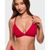 image:imageINLYRIC Womens Inbarely Soft Triangle Racerback Bralette  No Padding Unlined No Underwire Comfort Everyday Plunge BraletteLipstick Red