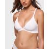 image:imageINLYRIC Womens Inbarely Soft Triangle Racerback Bralette  No Padding Unlined No Underwire Comfort Everyday Plunge BraletteSnow White