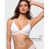 image:imageINLYRIC Womens Inbarely Soft Triangle Racerback Bralette  No Padding Unlined No Underwire Comfort Everyday Plunge BraletteSnow White