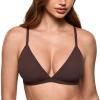 image:imageINLYRIC Womens Inbarely Soft Triangle Racerback Bralette  No Padding Unlined No Underwire Comfort Everyday Plunge BraletteHazelnut