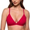 image:imageINLYRIC Womens Inbarely Soft Triangle Racerback Bralette  No Padding Unlined No Underwire Comfort Everyday Plunge BraletteLipstick Red