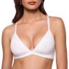 image:imageINLYRIC Womens Inbarely Soft Triangle Racerback Bralette  No Padding Unlined No Underwire Comfort Everyday Plunge BraletteSnow White