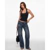 image:imageINLYRIC Womens Inbarely Soft Deep Halterneck Double Lined Sleeveless Tank Tops Backless Going Out Slim Fitted SexyBlack