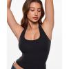 image:imageINLYRIC Womens Inbarely Soft Deep Halterneck Double Lined Sleeveless Tank Tops Backless Going Out Slim Fitted SexyBlack