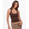 image:imageINLYRIC Womens Inbarely Soft Deep Halterneck Double Lined Sleeveless Tank Tops Backless Going Out Slim Fitted SexyHazelnut