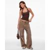 image:imageINLYRIC Womens Inbarely Soft Deep Halterneck Double Lined Sleeveless Tank Tops Backless Going Out Slim Fitted SexyHazelnut