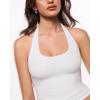 image:imageINLYRIC Womens Inbarely Soft Deep Halterneck Double Lined Sleeveless Tank Tops Backless Going Out Slim Fitted SexySnow White