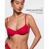 image:imageINLYRIC Womens Inbarely Plus Balconette Bra  Demi Unlined No Padding Underwire Comfort Natural Support Everyday BrasLipstick Red