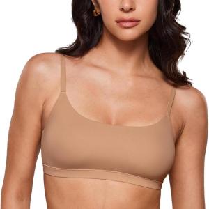 image:imageINLYRIC Womens Inbarely Bralettes Cami Bras No Underwire Wireless Seamless Unlined Comfort Sports BraGravel Beige