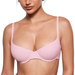 image:imageINLYRIC Womens Inbarely Plus Balconette Bra  Demi Unlined No Padding Underwire Comfort Natural Support Everyday BrasSweet Pink