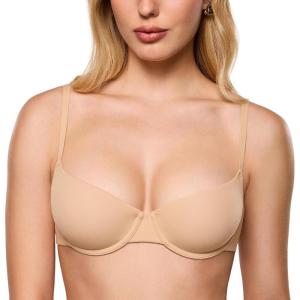 image:imageINLYRIC Womens Inbarely Plus Balconette Bra  Demi Unlined No Padding Underwire Comfort Natural Support Everyday BrasWarm Beige