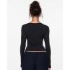 image:imageINLYRIC Womens Airsoft Long Sleeve TShirts Single Layer Crew Neck Basic Tees Slim Fitted Going Out Tops TrendyBlack