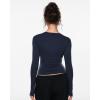 image:imageINLYRIC Womens Airsoft Long Sleeve TShirts Single Layer Crew Neck Basic Tees Slim Fitted Going Out Tops TrendyDeep Ocean Blue