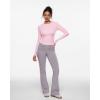 image:imageINLYRIC Womens Airsoft Long Sleeve TShirts Single Layer Crew Neck Basic Tees Slim Fitted Going Out Tops TrendySweet Pink