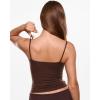 image:imageINLYRIC Womens Camisole Tank Tops for Women Double Lined Crop Tops Spaghetti Straps Summer Sexy Going Out OutfitHazelnut