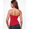 image:imageINLYRIC Womens Camisole Tank Tops for Women Double Lined Crop Tops Spaghetti Straps Summer Sexy Going Out OutfitLipstick Red