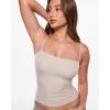 image:imageINLYRIC Womens Camisole Tank Tops for Women Double Lined Crop Tops Spaghetti Straps Summer Sexy Going Out OutfitVanilla White