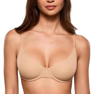 image:imageINLYRIC Womens Inbarely Plus Demi Balconette Bra No Padding Unlined Underwire Comfort Tshirt Supportive Everyday BrasWarm Beige