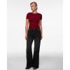 image:imageINLYRIC Womens Inbarely Ultra Short Sleeve Tops Crew Neck Double Lined Going Out Slim Fit T Shirts Summer Basic TeesAncora Red