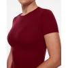image:imageINLYRIC Womens Inbarely Ultra Short Sleeve Tops Crew Neck Double Lined Going Out Slim Fit T Shirts Summer Basic TeesAncora Red