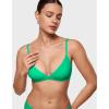 image:imageINLYRIC Womens Inbarely Triangle Bralette Plunge Unlined Seamless Bra No Underwire Sexy Comfortable EverydayApple Green