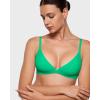 image:imageINLYRIC Womens Inbarely Triangle Bralette Plunge Unlined Seamless Bra No Underwire Sexy Comfortable EverydayApple Green