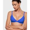 image:imageINLYRIC Womens Inbarely Triangle Bralette Plunge Unlined Seamless Bra No Underwire Sexy Comfortable EverydayJazz Blue