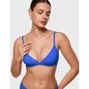 image:imageINLYRIC Womens Inbarely Triangle Bralette Plunge Unlined Seamless Bra No Underwire Sexy Comfortable EverydayJazz Blue