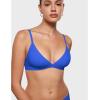 image:imageINLYRIC Womens Inbarely Triangle Bralette Plunge Unlined Seamless Bra No Underwire Sexy Comfortable EverydayJazz Blue