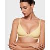 image:imageINLYRIC Womens Inbarely Triangle Bralette Plunge Unlined Seamless Bra No Underwire Sexy Comfortable EverydayPale Yellow