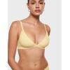 image:imageINLYRIC Womens Inbarely Triangle Bralette Plunge Unlined Seamless Bra No Underwire Sexy Comfortable EverydayPale Yellow