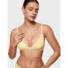 image:imageINLYRIC Womens Inbarely Triangle Bralette Plunge Unlined Seamless Bra No Underwire Sexy Comfortable EverydayPale Yellow