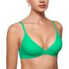 image:imageINLYRIC Womens Inbarely Triangle Bralette Plunge Unlined Seamless Bra No Underwire Sexy Comfortable EverydayApple Green