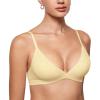 image:imageINLYRIC Womens Inbarely Triangle Bralette Plunge Unlined Seamless Bra No Underwire Sexy Comfortable EverydayPale Yellow