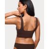 image:imageINLYRIC Womens Inbarely Outwear Longline Square Neck Bralette Supportive Unlined No Underwire Yoga Sports BraHazelnut