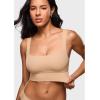 image:imageINLYRIC Womens Inbarely Outwear Longline Square Neck Bralette Supportive Unlined No Underwire Yoga Sports BraWarm Beige