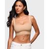 image:imageINLYRIC Womens Inbarely Outwear Longline Square Neck Bralette Supportive Unlined No Underwire Yoga Sports BraWarm Beige
