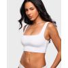 image:imageINLYRIC Womens Inbarely Outwear Longline Square Neck Bralette Supportive Unlined No Underwire Yoga Sports BraWhite
