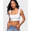 image:imageINLYRIC Womens Inbarely Outwear Longline Square Neck Bralette Supportive Unlined No Underwire Yoga Sports BraWhite