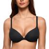 image:imageINLYRIC Womens Teardrop Push Up Bra Padded Supportive Underwire Add 1 Cup Seamless Tshirt Sexy Lift Up Plunge BrasBlack
