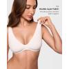 image:imageINLYRIC Womens Inbarely Plus Unlined Bras V Neck No Padding Underwire Tshirt Balconette Full Coverage Comfort Lounge BrasCoconut White