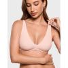 image:imageINLYRIC Womens Inbarely Plus Unlined Bras V Neck No Padding Underwire Tshirt Balconette Full Coverage Comfort Lounge BrasGentle Rose