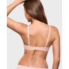 image:imageINLYRIC Womens Inbarely Plus Unlined Bras V Neck No Padding Underwire Tshirt Balconette Full Coverage Comfort Lounge BrasGentle Rose