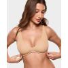 image:imageINLYRIC Womens Inbarely Plus Unlined Bras V Neck No Padding Underwire Tshirt Balconette Full Coverage Comfort Lounge BrasWarm Beige