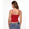 image:imageINLYRIC Womens Airsoft Padded Tank Top Built in Bra Camisole Adjustable Spaghetti Straps Basic Going Out Tops SummerBlazing Red
