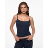 image:imageINLYRIC Womens Airsoft Padded Tank Top Built in Bra Camisole Adjustable Spaghetti Straps Basic Going Out Tops SummerDeep Ocean Blue