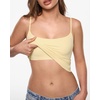 image:imageINLYRIC Womens Airsoft Padded Tank Top Built in Bra Camisole Adjustable Spaghetti Straps Basic Going Out Tops SummerPale Yellow
