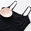 image:imageINLYRIC Womens Airsoft Padded Tank Top Built in Bra Camisole Adjustable Spaghetti Straps Basic Going Out Tops SummerSnow White